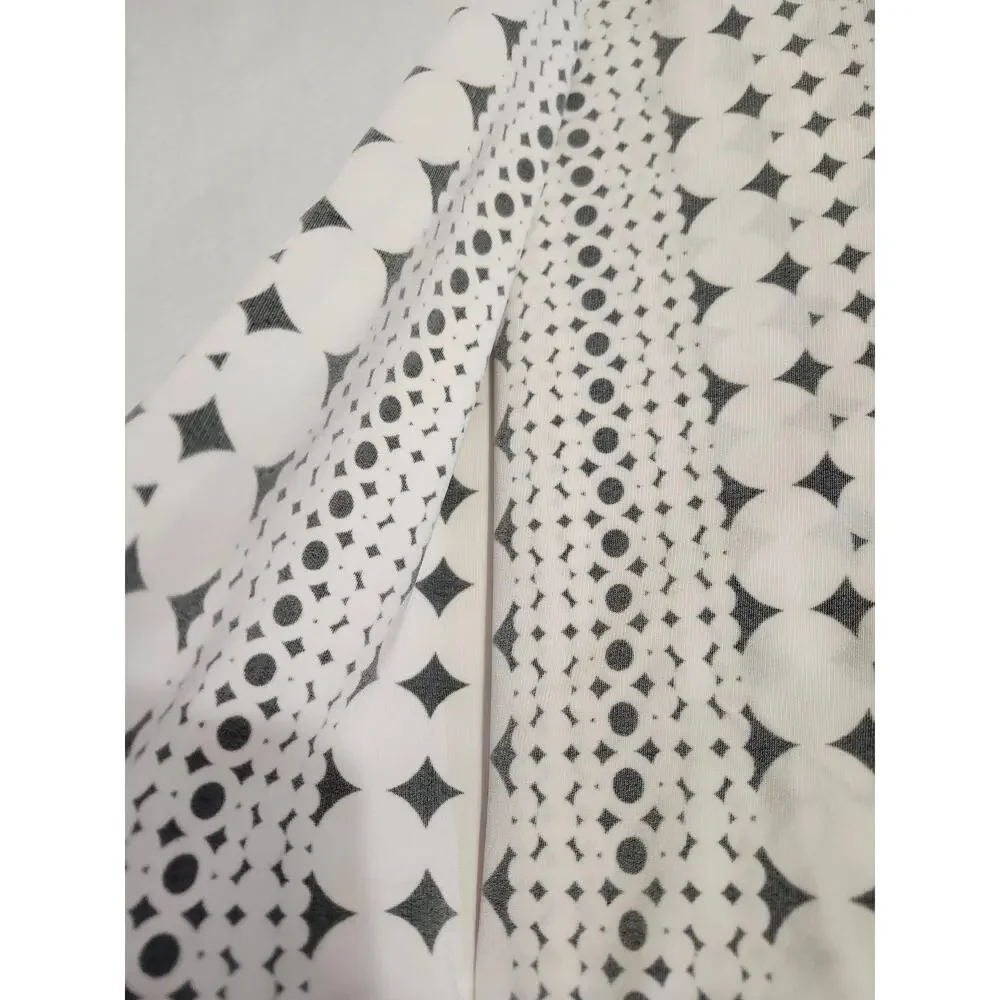 Studio Line Caravel Fabrics Samsung Polyester Stretch Circles B&W 1 1/2 yds